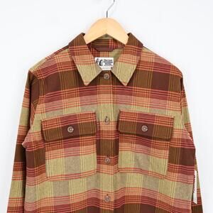 NWT Marmot Women's Incline Heavyweight Flannel Overshirt Gold Brown Size Small